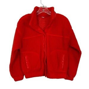 Women’s Old Navy Active Fuzzy/ Teddy Jacket Size XS RED